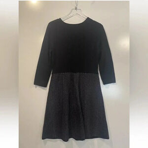 NWT Spense Black Geometric Print Sweater Dress Womens Size‎ Large (893)